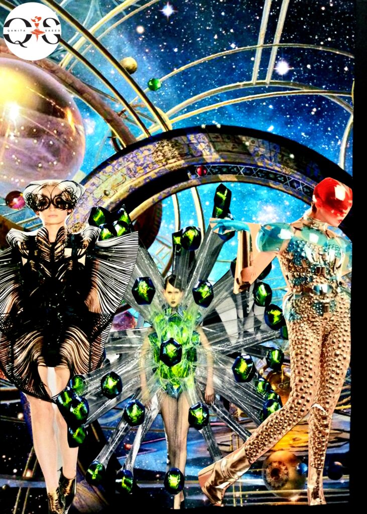 Mood Board of futuristic fashion