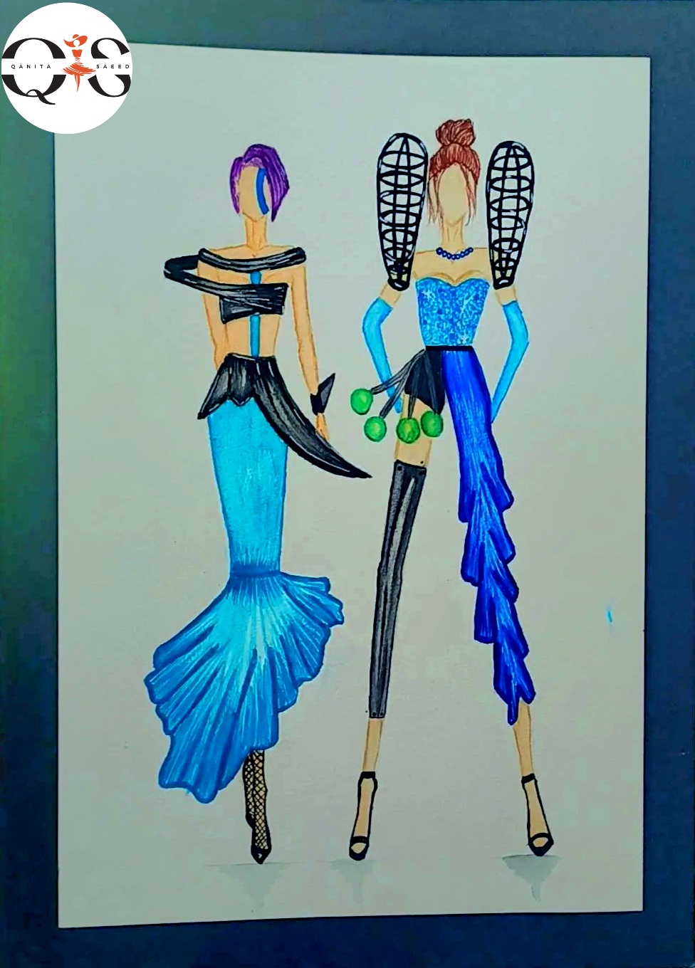 Futuristic fashion illustration